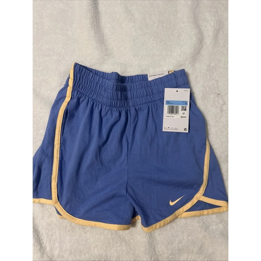Girls Nike Dri-Fit Running Shorts Blue Medium NWT $38